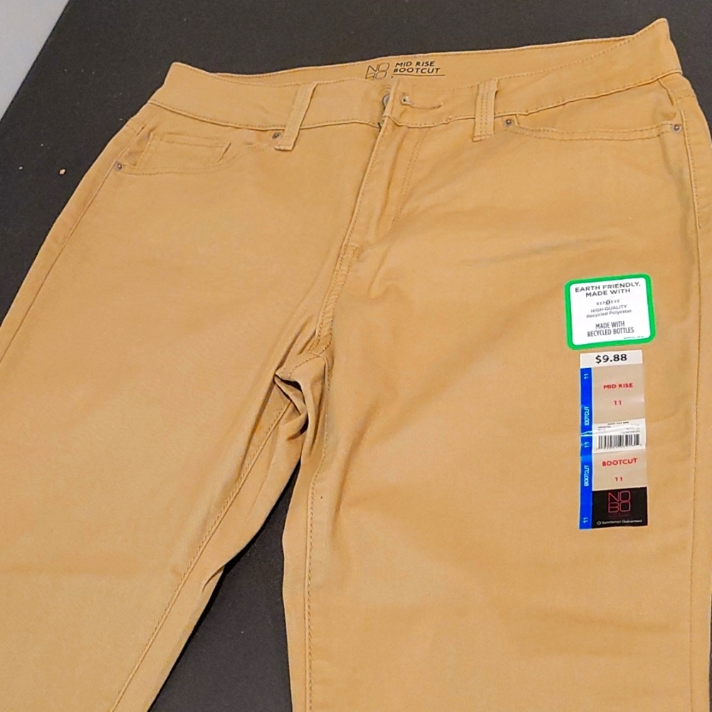 Khaki Mid Rise Boot Cut